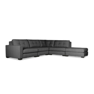 Tribeca Buttoned Modular Left Arm L-Shape Right Ottoman Sectional