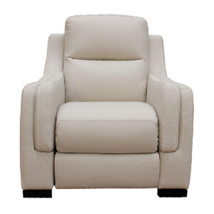 Hanna Leather Power Recliner Snow