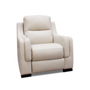 Hanna Leather Power Recliner Snow