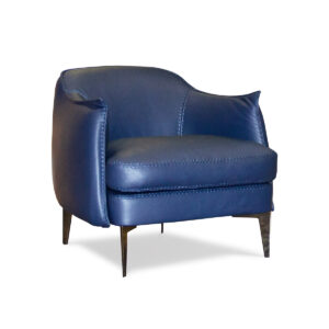 Verona Leather Chair Navy Blue